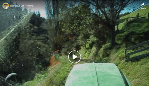 Steep downhill with 10 ton load of concrete blocks